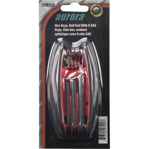 Ball End Fold-Up Hex Key Set, 9 Pcs., Imperial Equipment World