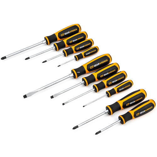Phillips&reg;/Slotted/Pozidriv&reg; Dual Material Screwdriver Set, 10 Pcs. Equipment World