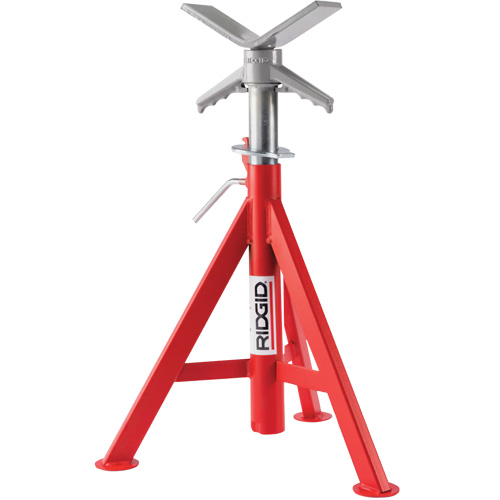 V Head Low Pipe Stand # VJ-98, 51-96 cm Height Adjustment, 12" Max. Pipe Capacity, 2500 lbs. Max. Weight Capacity Equipment World
