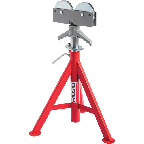 Roller Head Low Pipe Stand #RJ-98, 59-104 cm Height Adjustment, 12" Max. Pipe Capacity, 1000 lbs. Max. Weight Capacity Equipment World