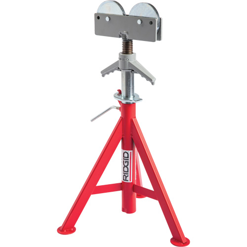 Roller Head Low Pipe Stand #RJ-98, 59-104 cm Height Adjustment, 12" Max. Pipe Capacity, 1000 lbs. Max. Weight Capacity Equipment World