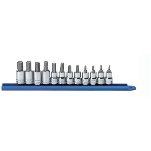 Metric Socket Set, Hex, 3/8" Drive, 12 Pcs Equipment World