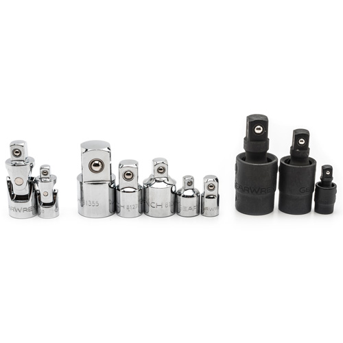 10-Piece 1/4", 3/8" & 1/2" Drive Universal Joint and Adapter Set Equipment World