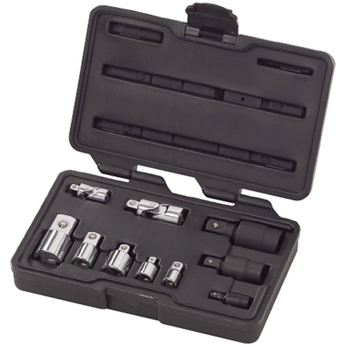 10-Piece 1/4", 3/8" & 1/2" Drive Universal Joint and Adapter Set Equipment World