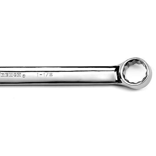 12-Point Long Pattern Combination Wrench, 12 Point, 1-1/2", Chrome/Polished Finish Equipment World