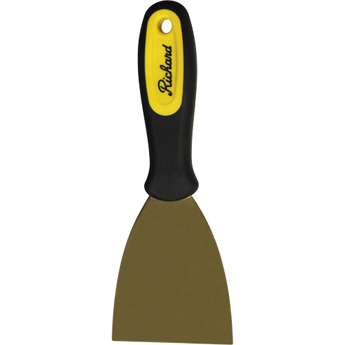 Stiff Wall Scrapers, Brass Blade, 3" Wide, Plastic Handle Equipment World