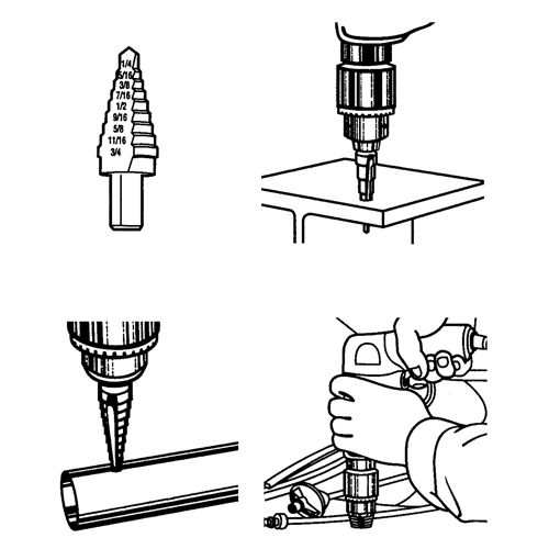 Step Drills, 1/32" Increments Equipment World