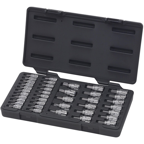 Pass-Thru SAE/Metric Bit Socket Set, Hex/Phillips/Slot/Torx&reg;, 1/4"/3/8" Drive, 39 Pcs Equipment World