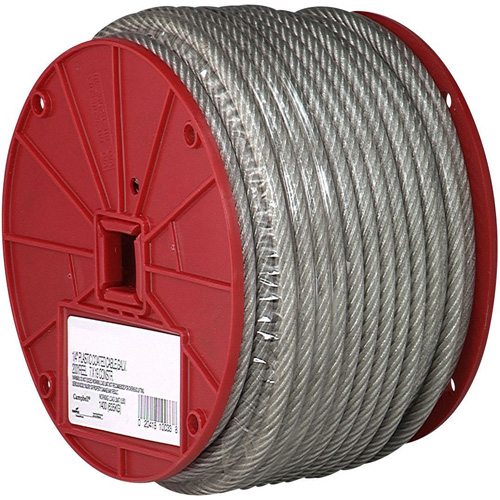 Wire Cable, 200' (60.96 m) x 1/4", 1400 lbs. (0.7 tons), Vinyl Coated Equipment World