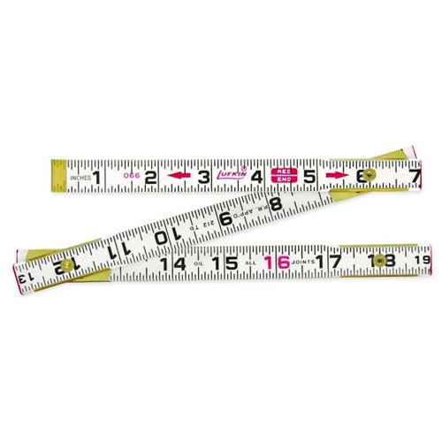 R&egrave;gle Red End, 2 m lo, Bois, Graduations de 1 mm Equipment World