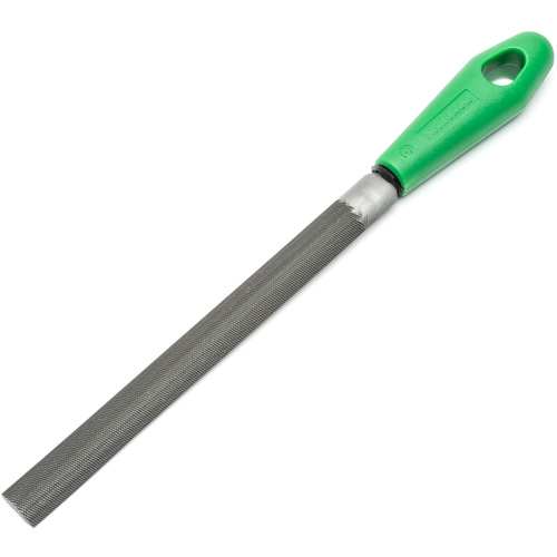 Double Cut File with Green Handle, Half Round, 8", Bastard Equipment World