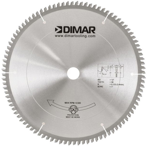 Melamine Saw Blade, 12", 96 Teeth, Wood Use Equipment World