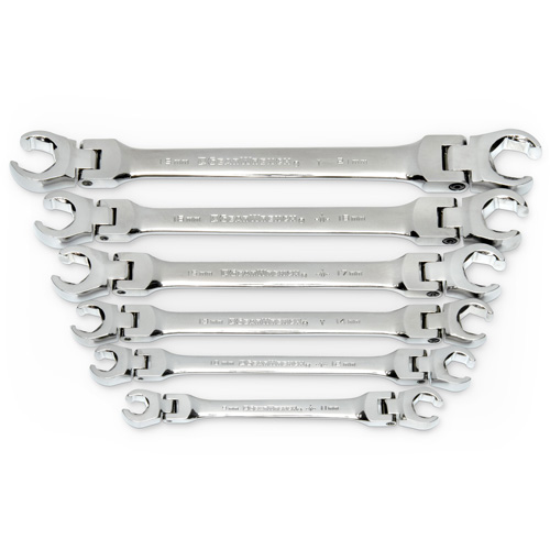Wrench Set, Flare Nut/Flex Head, 6 Pieces, Metric Equipment World