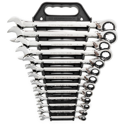 72-Tooth 12 Point Reversible Ratcheting SAE Wrench Set, Combination, 13 Pieces, Imperial Equipment World