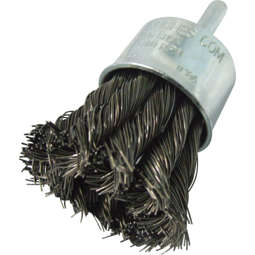 Knotted Wire End Brushes, 1" Dia., 0.014" Wire Dia., 1/4" Shank Equipment World