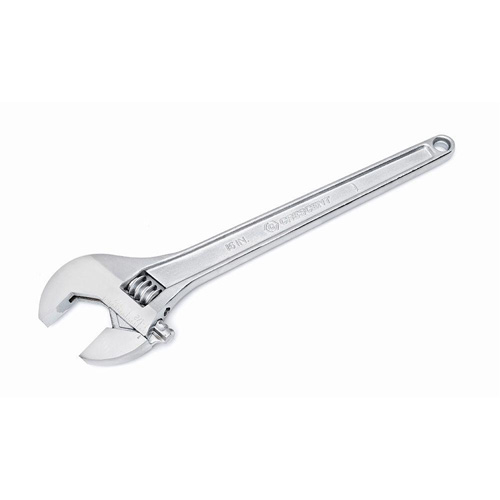 Adjustable Tapered Handle Wrench - Carded, 15" L, 1-11/16"/43 mm Max Width, Chrome/Polished Equipment World