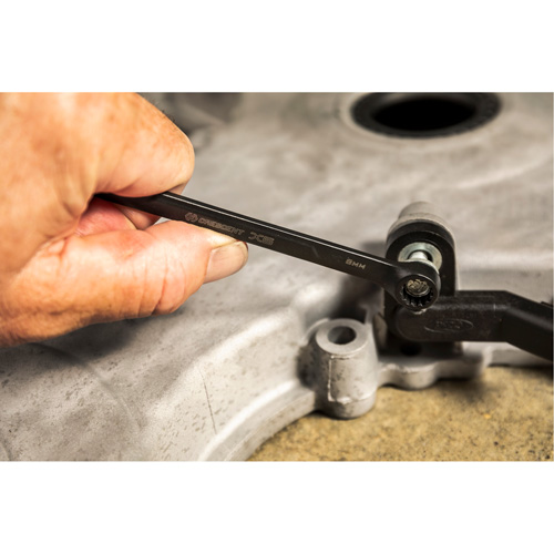 X6 Black Oxide Spline Ratcheting Wrench Set, Combination/Open-Ended, 7 Pieces, Metric Equipment World