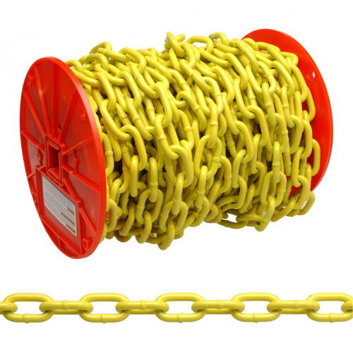 Proof Coil Chain, Low Carbon Steel, 1/4" x 60' (18.3 m) L, Grade 30, 1300 lbs. (0.65 tons) Load Capacity Equipment World
