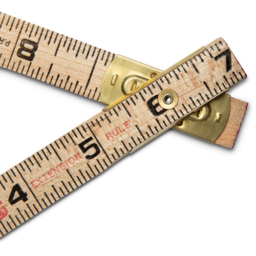 Folding Rule, 6' L, Wood, 1/16" Graduations Equipment World