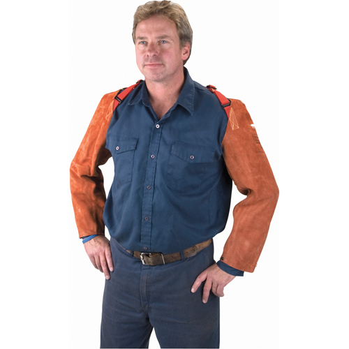 Leather Sleeves, 23" L, Lava Brown Equipment World