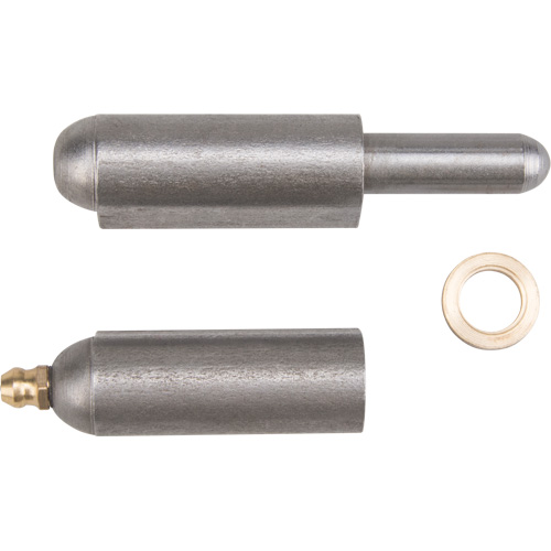Weld-On Hinge, 0.63" Dia. x 3.937" L, Mild Steel w/Fixed Steel Pin Equipment World