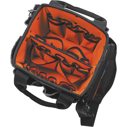 Tradesman Pro Tool Tote, Ballistic Nylon, 40 Pockets, Black/Orange Equipment World