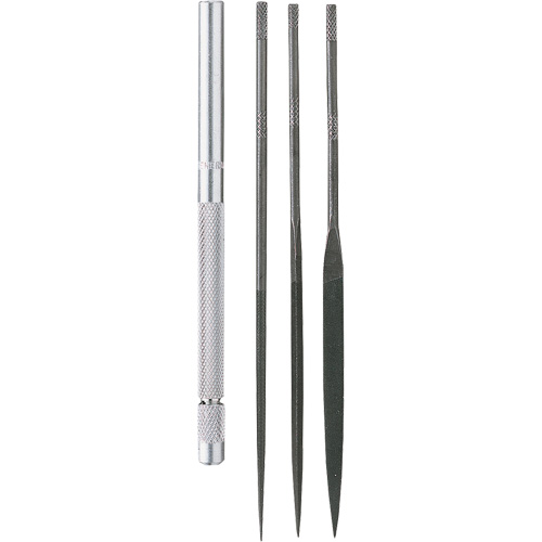 Needle File Set with Handle, 4 Pcs Equipment World
