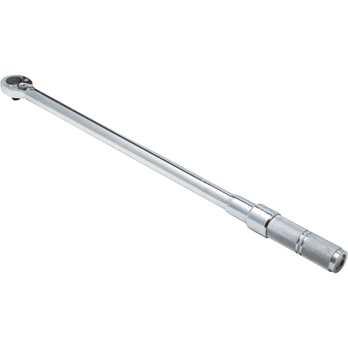 Ratcheting Head Micrometer Torque Wrench, Click, 1/2" Square Drive, 50 - 250 lbf. Ft Equipment World