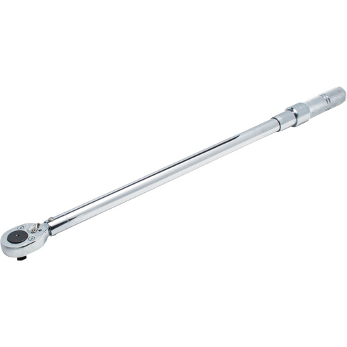 Ratcheting Head Micrometer Torque Wrench, Click, 1/2" Square Drive, 50 - 250 lbf. Ft Equipment World