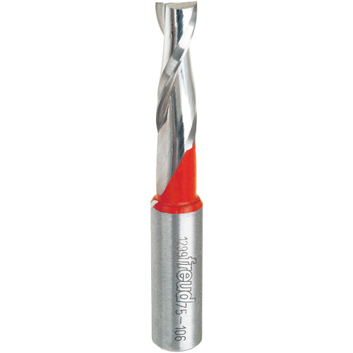Up Spiral Router Bit, 3/8" Dia., 1-1/4" Carbide Height, 3" L, 1/2" Shank Equipment World