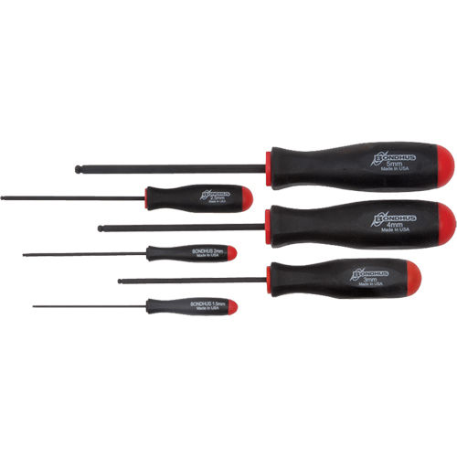 Ball Driver Screwdriver Sets - Metric, 6 Pcs. Equipment World
