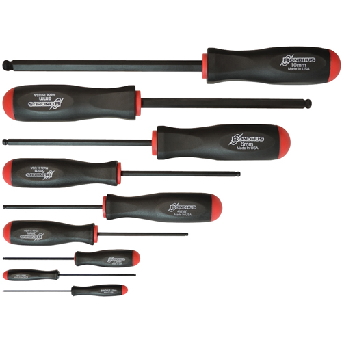 Ball Driver Screwdriver Sets - Metric, 9 Pcs. Equipment World