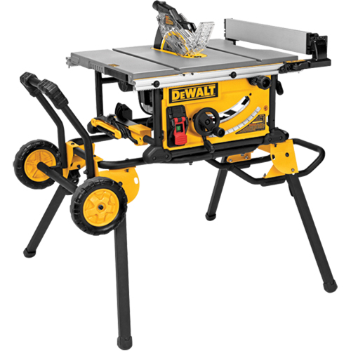 Scie de table pour chantier avec support roulant, 15 A, 4800 tr/min Equipment World