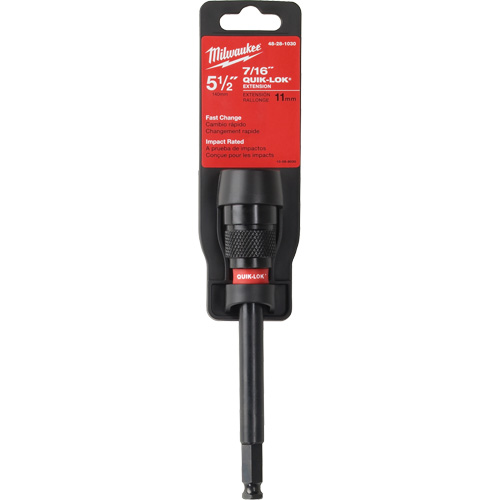 Quik-Lok Impact Drill Bit Extension, 7/16" Max. Diameter, 5-1/2" Length, 7/16" Shank Equipment World