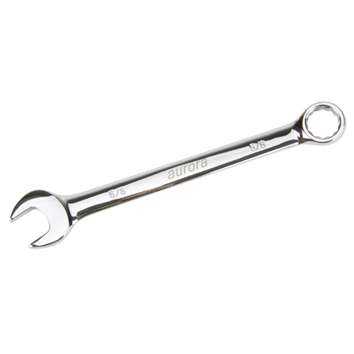 Combination Wrench, 12 Point, 5/8", Chrome Finish Equipment World