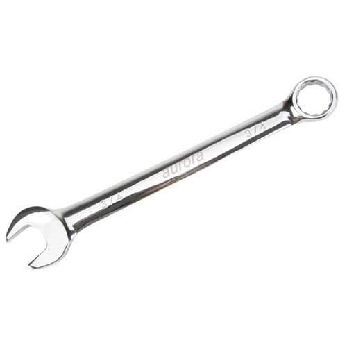 Combination Wrench, 12 Point, 3/4", Chrome Finish Equipment World