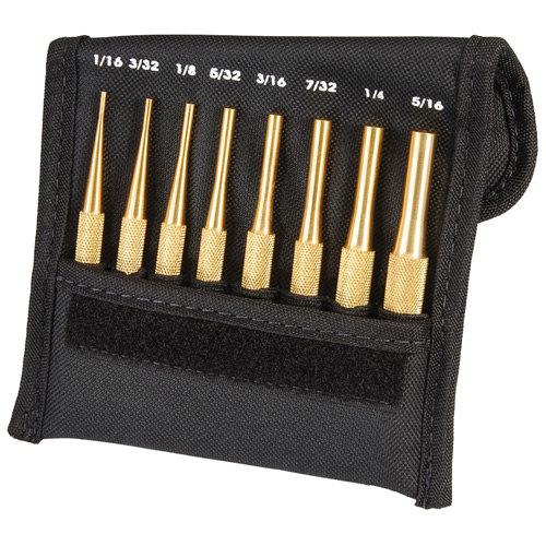 Brass Drive Pin Punch Set, 8 Pieces Equipment World