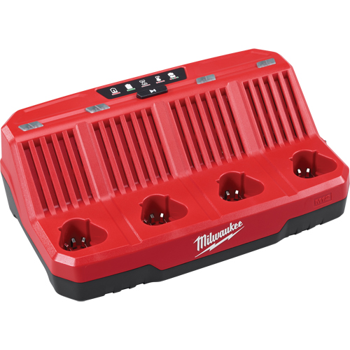 M12 Four Bay Sequential Charger, 12 V, Lithium-Ion Equipment World