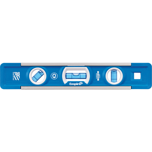 True Blue&reg; Torpedo Level, 9" L, Aluminum, 3 Vials, Magnetic Equipment World
