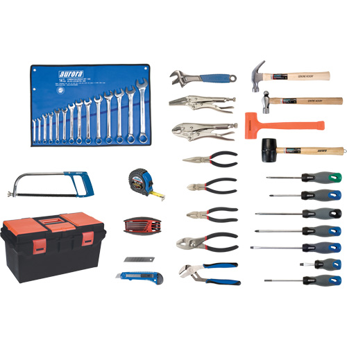 Deluxe Tool Set with Plastic Tool Box, 56 Pieces Equipment World