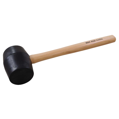 Rubber Mallet, 28 oz., Wood Handle, 16-3/4" L Equipment World