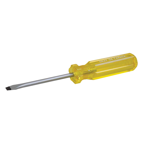 Slotted Screwdriver, 1/2", 16-3/4" L, Plastic Handle Equipment World