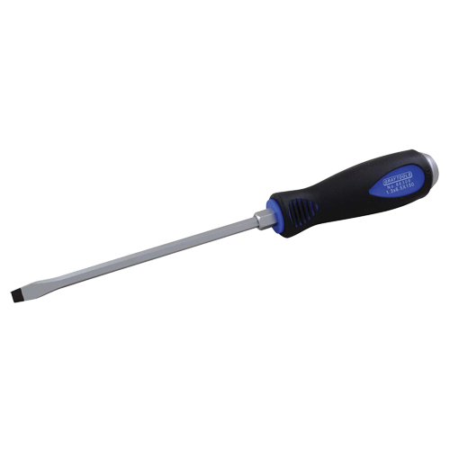 Slotted Screwdriver, 25/64", 12-1/4" L, Cushion Grip Handle Equipment World