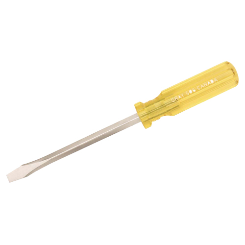 Slotted Screwdriver, 1/4", 6-3/4" L, Plastic Handle Equipment World