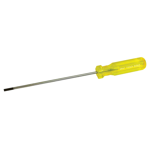 Electrician's Slotted Screwdriver, 5/32" Tip, Round, 9-1/2" L, Plastic Handle Equipment World