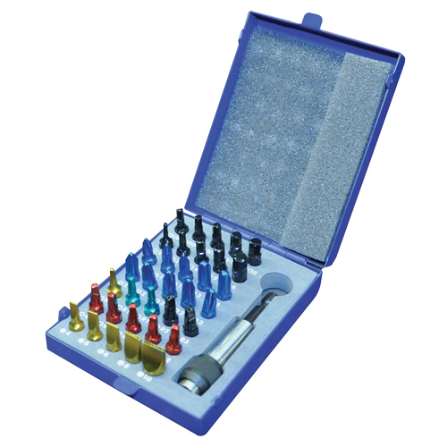 Color Insert Bit Set In Metal Case Equipment World