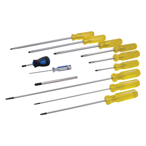 Slotted Screwdriver Set, 9 Pcs. Equipment World