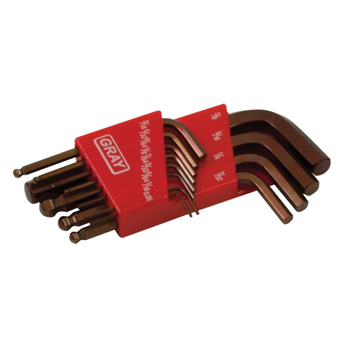 Short Ball End Hex Key Set, 13 Pcs., Imperial Equipment World