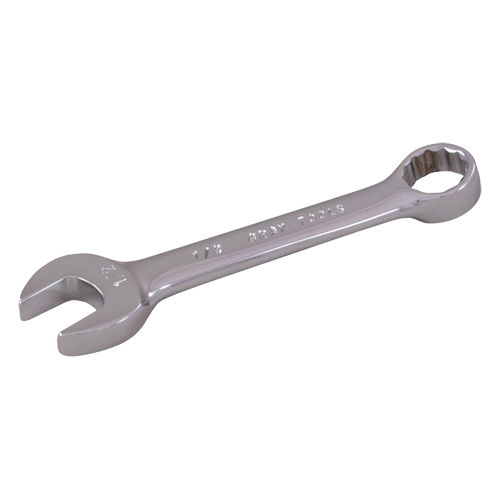 Stubby Combination Wrench, 12 Point, 6 mm, Chrome Finish Equipment World