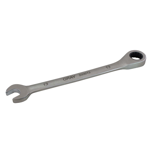Combination Fixed Head Ratcheting Wrench, 12 Point, 8 mm, Stainless Steel Finish Equipment World